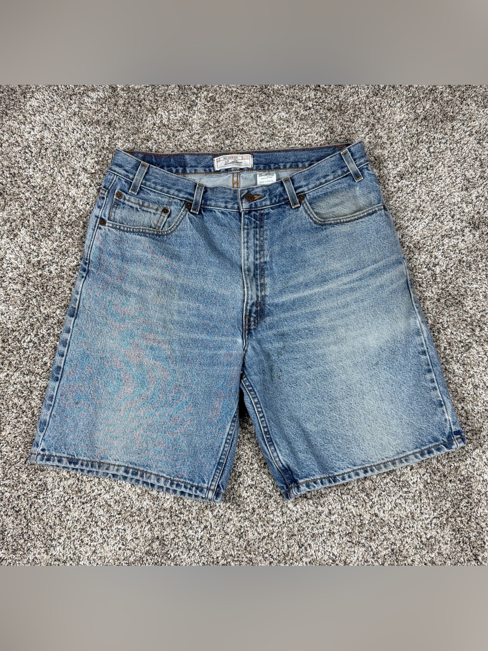 Sz 36 Men’s Levi Strauss Signature Relaxed Fit Denim Jean Shorts Jorts Blue